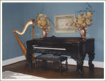 Piano and Harp in the Sitting Room