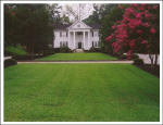 House with Blooming Crepe Myrtle